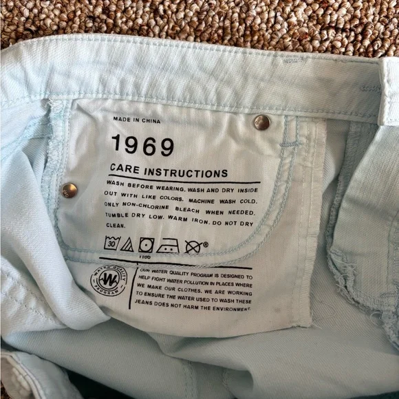 Light Blue Women's Denim Shorts - Picture 4 of 4